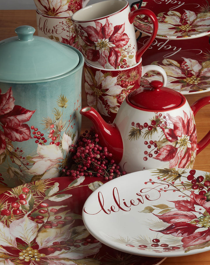 Certified International Winters Joy 16 Piece Dinnerware Set Service for 4 - Diamond Home USA
