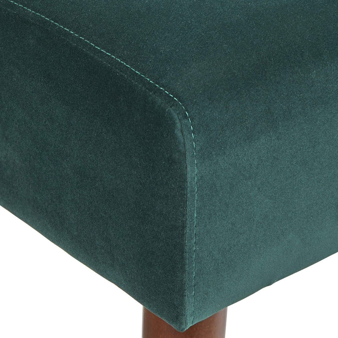 Angelo HOME Jane Mid Century Modern Upholstered Living Room Ottoman 17.3" Emerald Green - Diamond Home USA