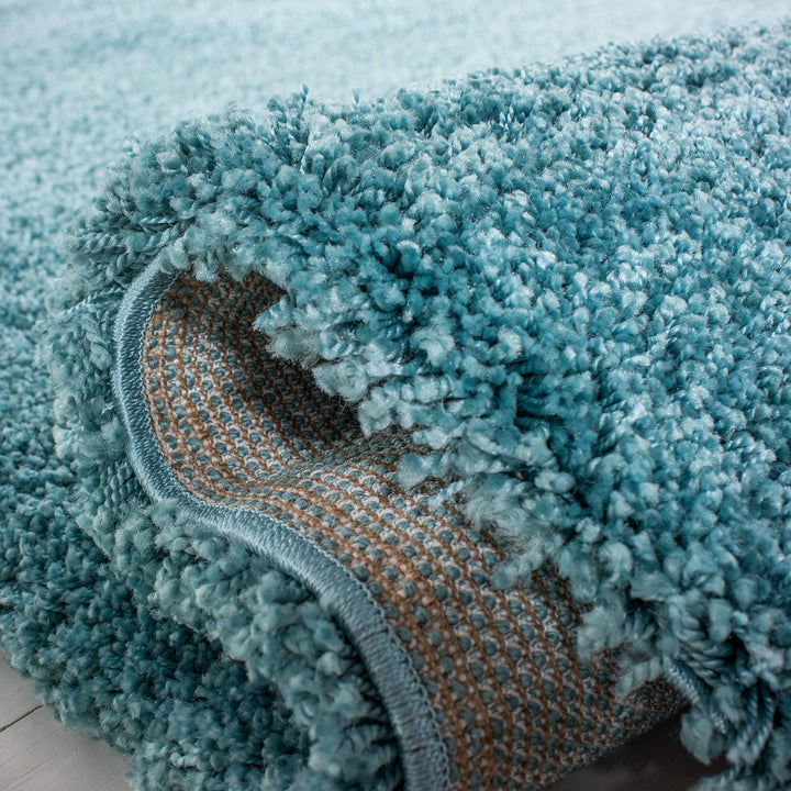SAFAVIEH Milan Shag Collection 3' Square Aqua Blue SG180 Solid Non-Shedding - Diamond Home USA