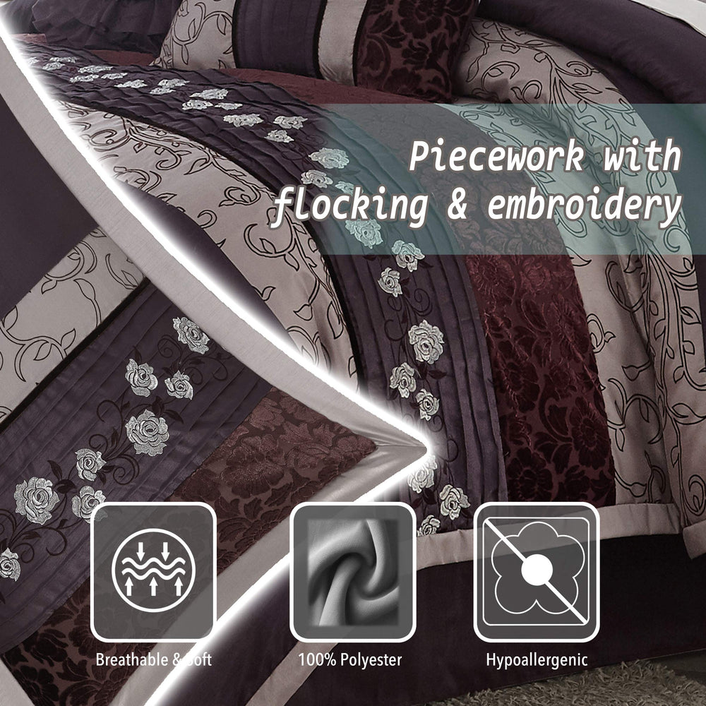 Stratford Park Chloe Comforter Set Queen Black - Diamond Home USA