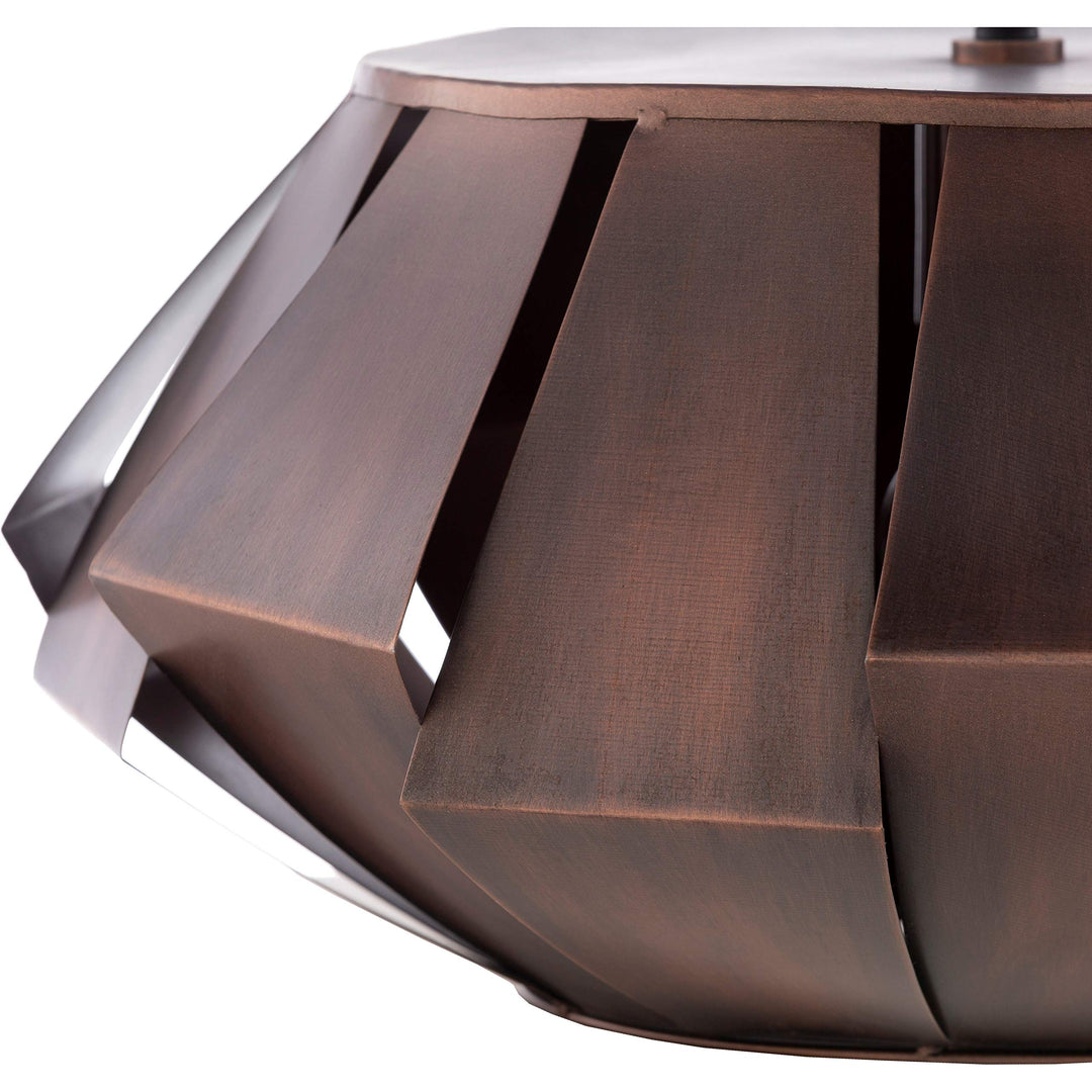 Mid-Century Mod Metal Orb 1-Light Pendant - 15.5" X 14" Brown Mid-Century Modern - Diamond Home USA