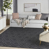 Nourison Versatile Indoor/Outdoor Charcoal/Black 8' x 10' Area Rug Easy Cleaning 8' x 10' - Charcoal/Black