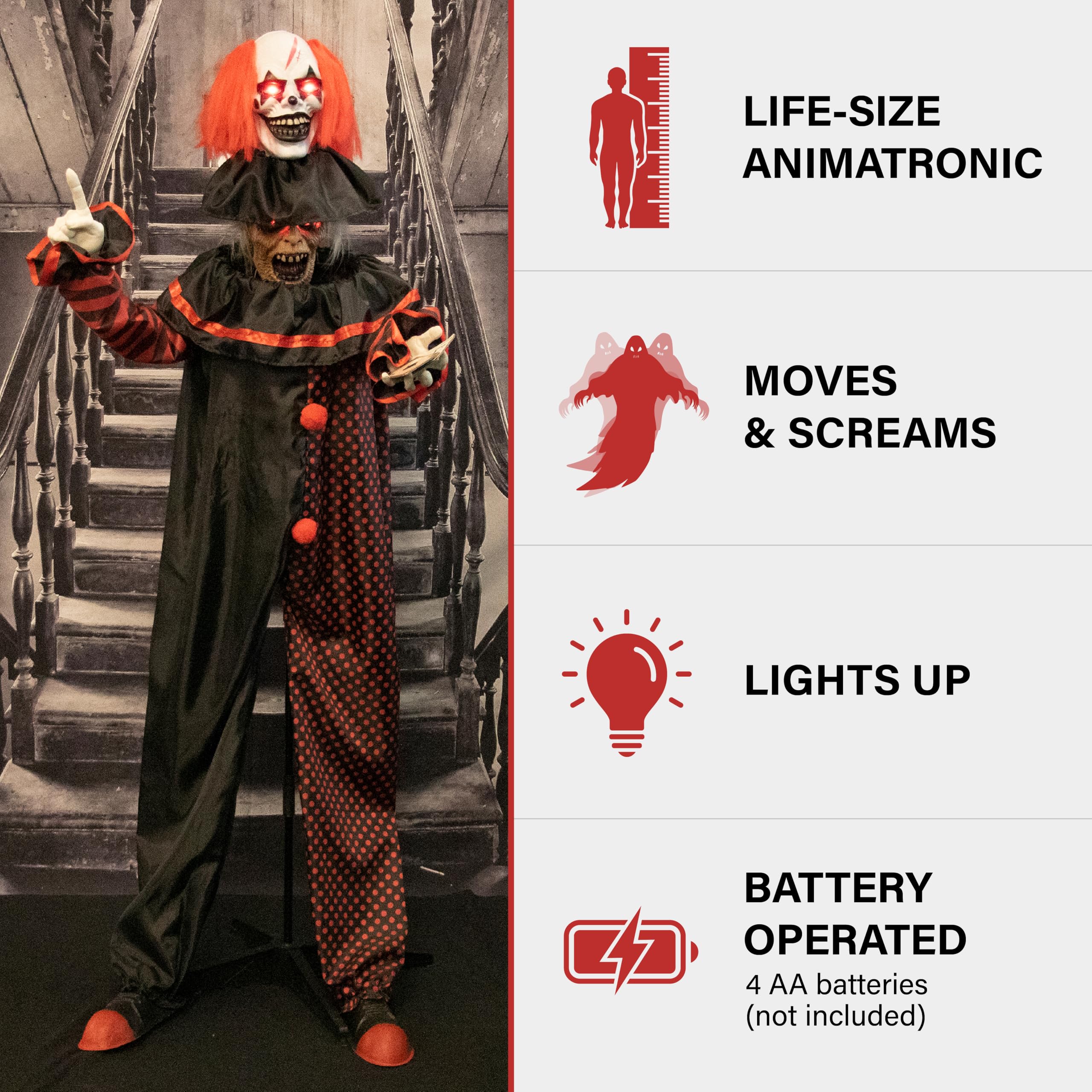 Haunted Hill Farm Animatronic Pop-Up Clown