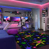 Joy Carpets Fluorescent Kapow 12' x 6' Area Rug 12' x 6' - Fluorescent
