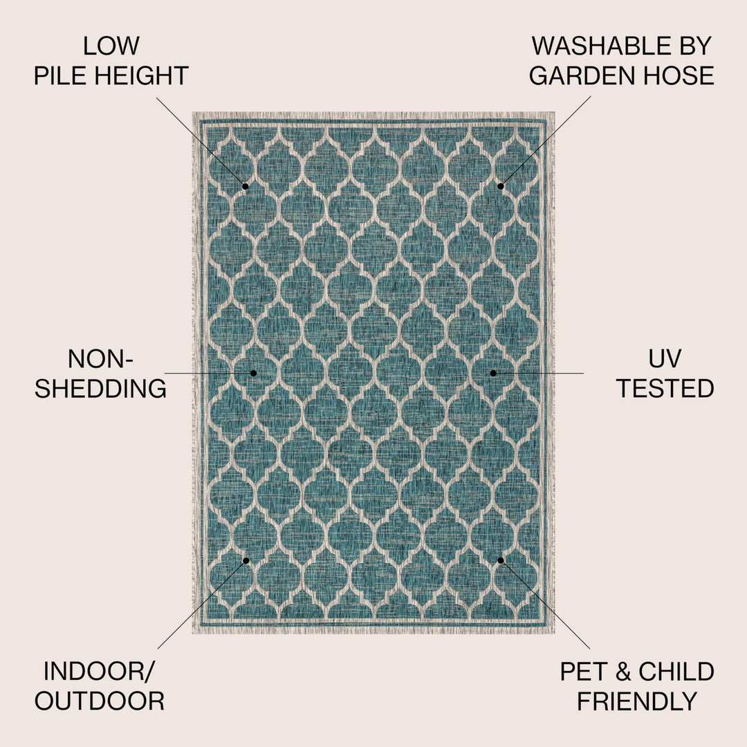 JONATHAN Y Zinnia Moroccan Trellis Textured Weave Indoor/Outdoor Area Rug