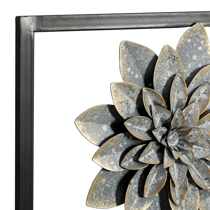Grey Metal Contemporary Wall (Set of 2) 12 X 1 36 Modern - Diamond Home USA