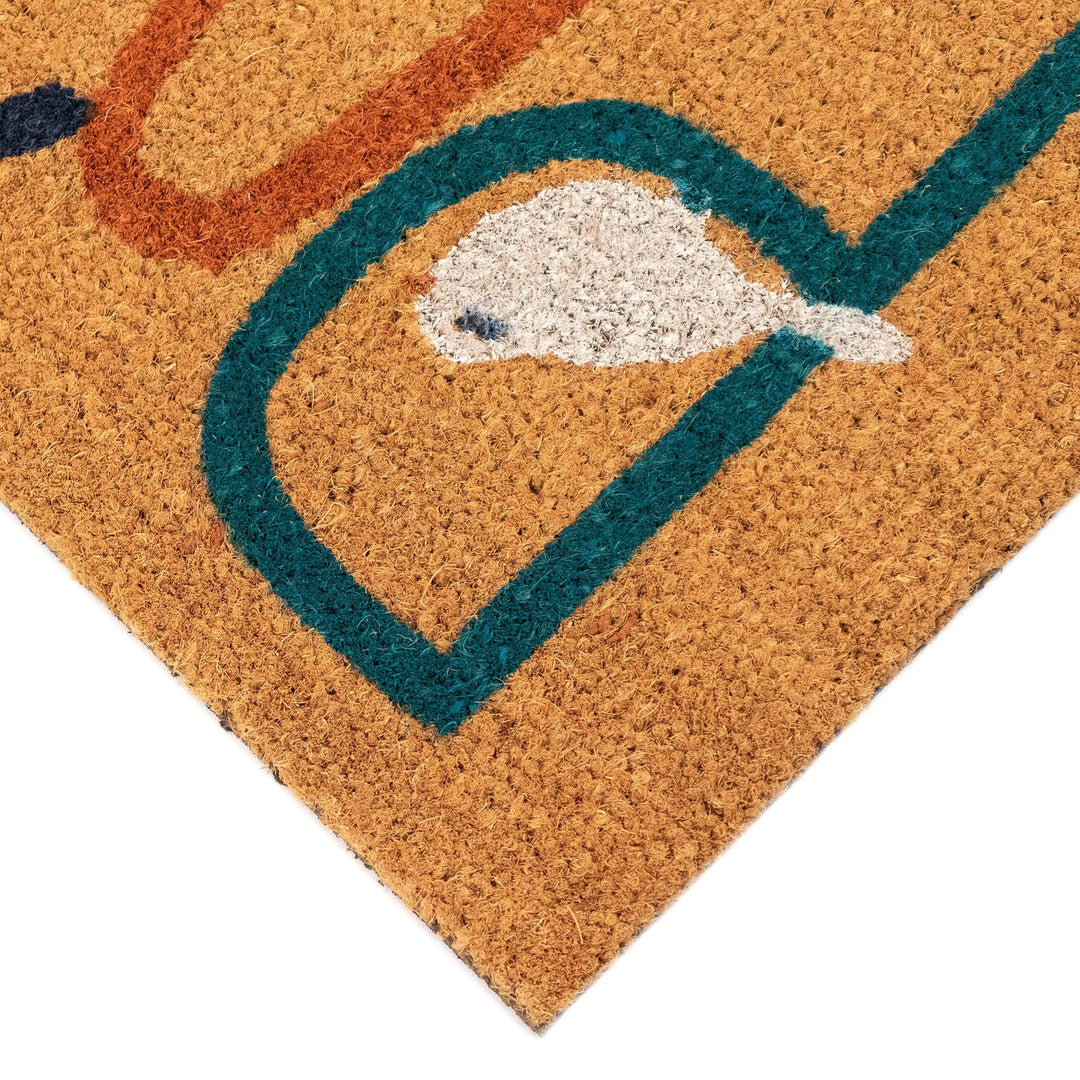 Peace Outdoor Mat L 24"x36" Novelty Rectangle Fiber All-Weather - Diamond Home USA