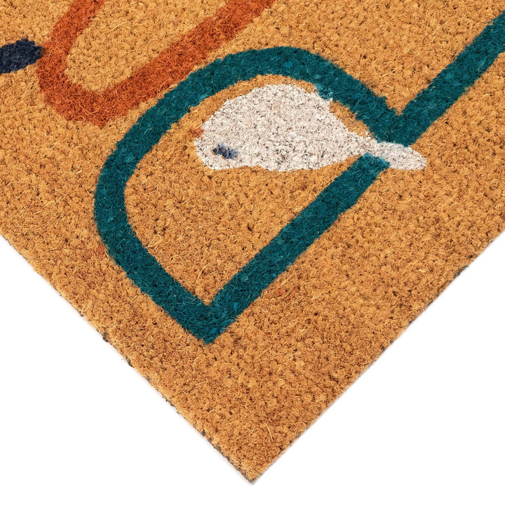 Peace Outdoor Mat L 24"x36" Novelty Rectangle Fiber All-Weather - Diamond Home USA