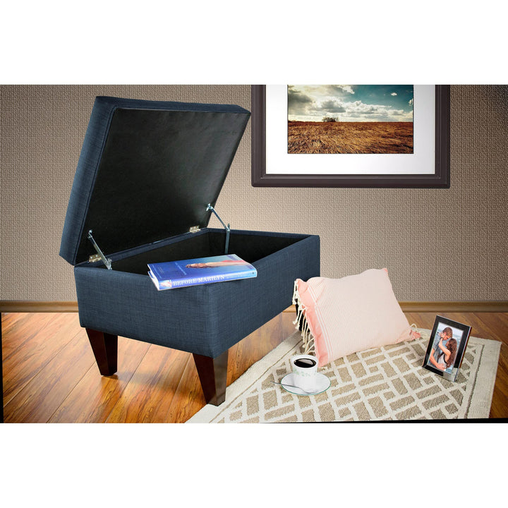 MJL Furniture Brooklyn wson-7 Upholstered Square-Legged Box Storage Ottoman