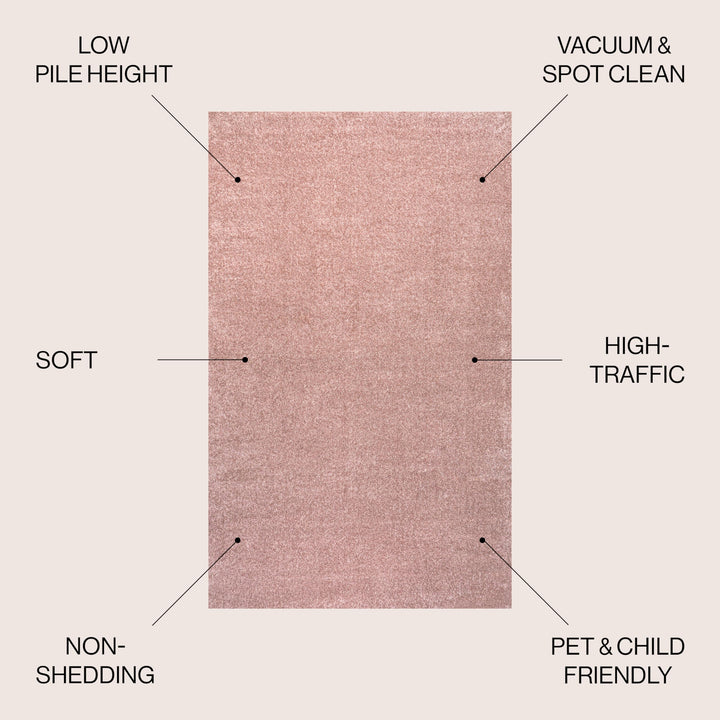 JONATHAN Y Tumbling Solid Low-Pile Area Rug