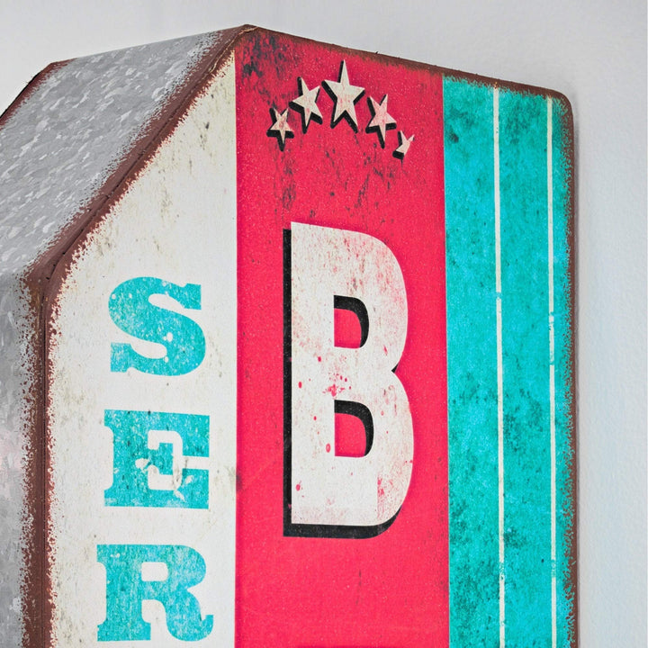 Beer On Draft Double Sided Off The Wall Led Marquee Light Up Arrow Sign for - Diamond Home USA