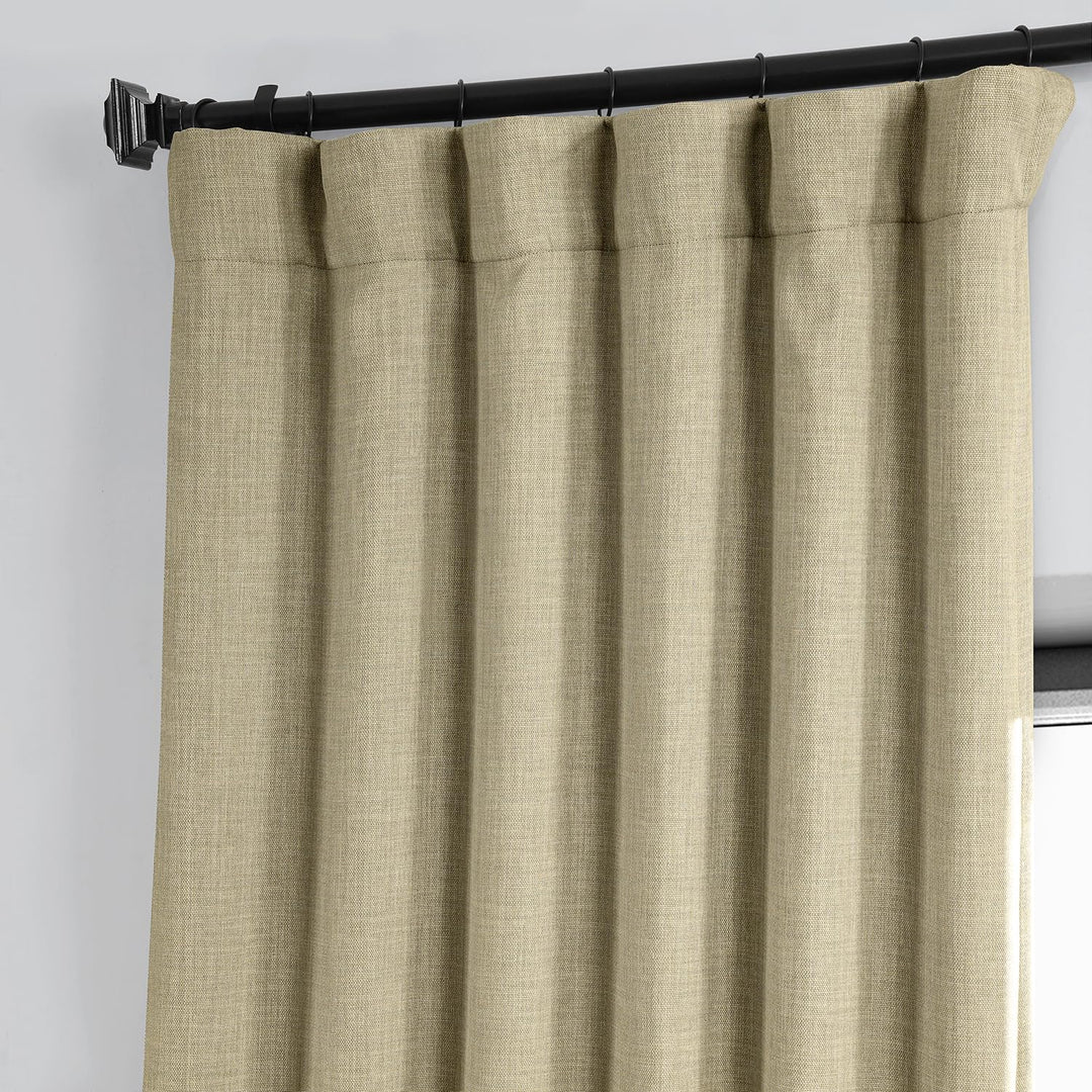 Exclusive Fabrics Faux Linen Room Darkening Curtain (1 Panel)