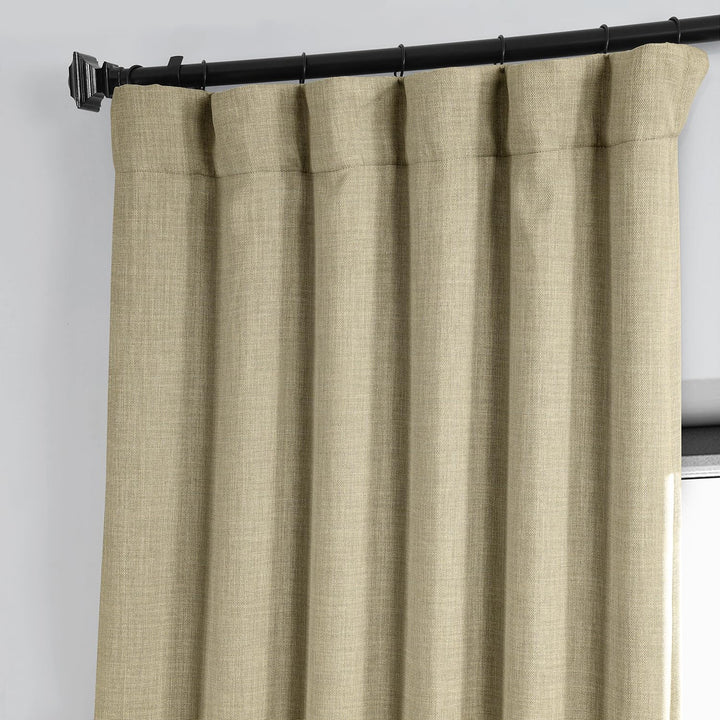 Exclusive Fabrics Faux Linen Room Darkening Curtain (1 Panel)