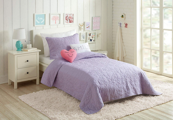 URBAN PLAYGROUND Heart 4-Piece Quilt Set Twin