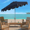 Safavieh PAT8000L Outdoor Collection UV Resistant Zimmerman 9' Crank Market Push Navy