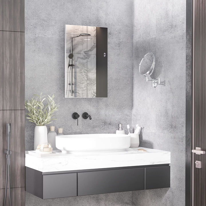 Recessed Medicine Cabinet with Mirror Bathroom Wall Mounted Single Door and