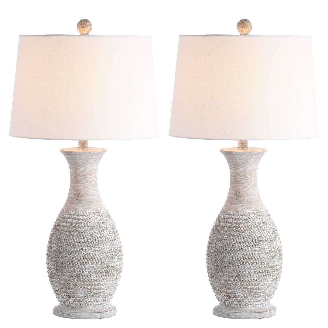Lighting 30-inch Grey Led Table Lamp (Set of 2) - 15"x15"x30" Bulbs Included - Diamond Home USA