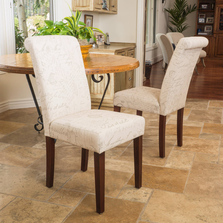 Christopher Knight Home French Linen Dining Chairs 2-Pcs Set Light Brown - Diamond Home USA