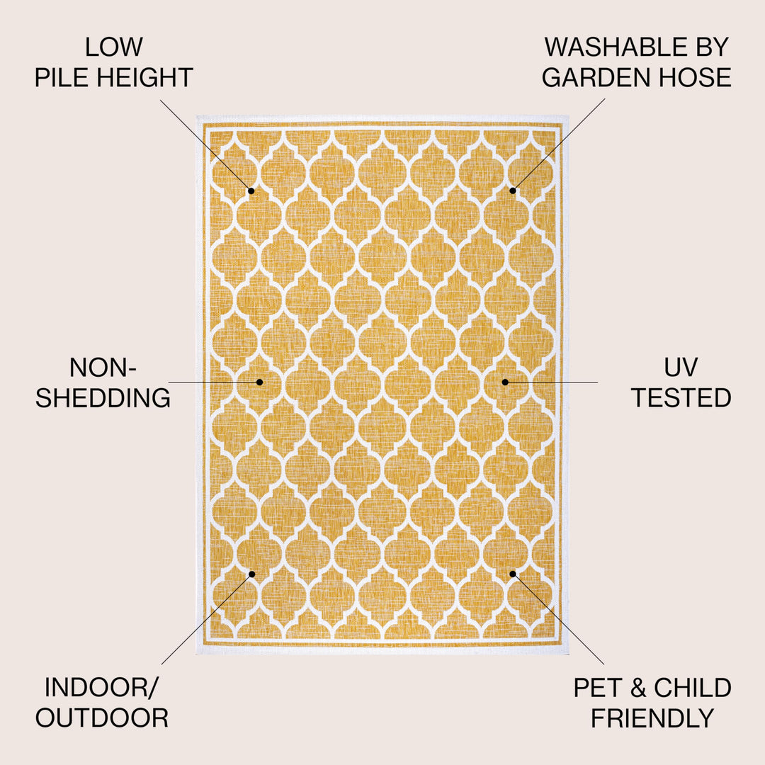 JONATHAN Y Zinnia Moroccan Trellis Textured Weave Indoor/Outdoor Area Rug