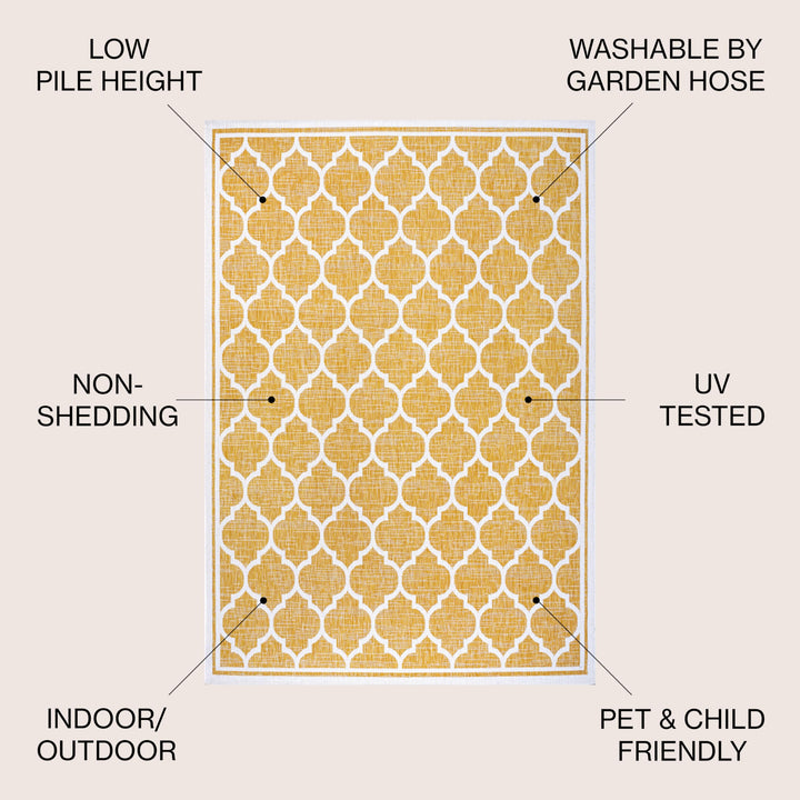 JONATHAN Y Zinnia Moroccan Trellis Textured Weave Indoor/Outdoor Area Rug