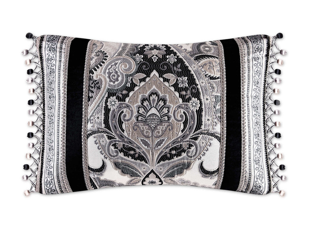 J. Queen New York Guiliana 15-INCH X 21-INCH Oblong Throw Pillow in Silver