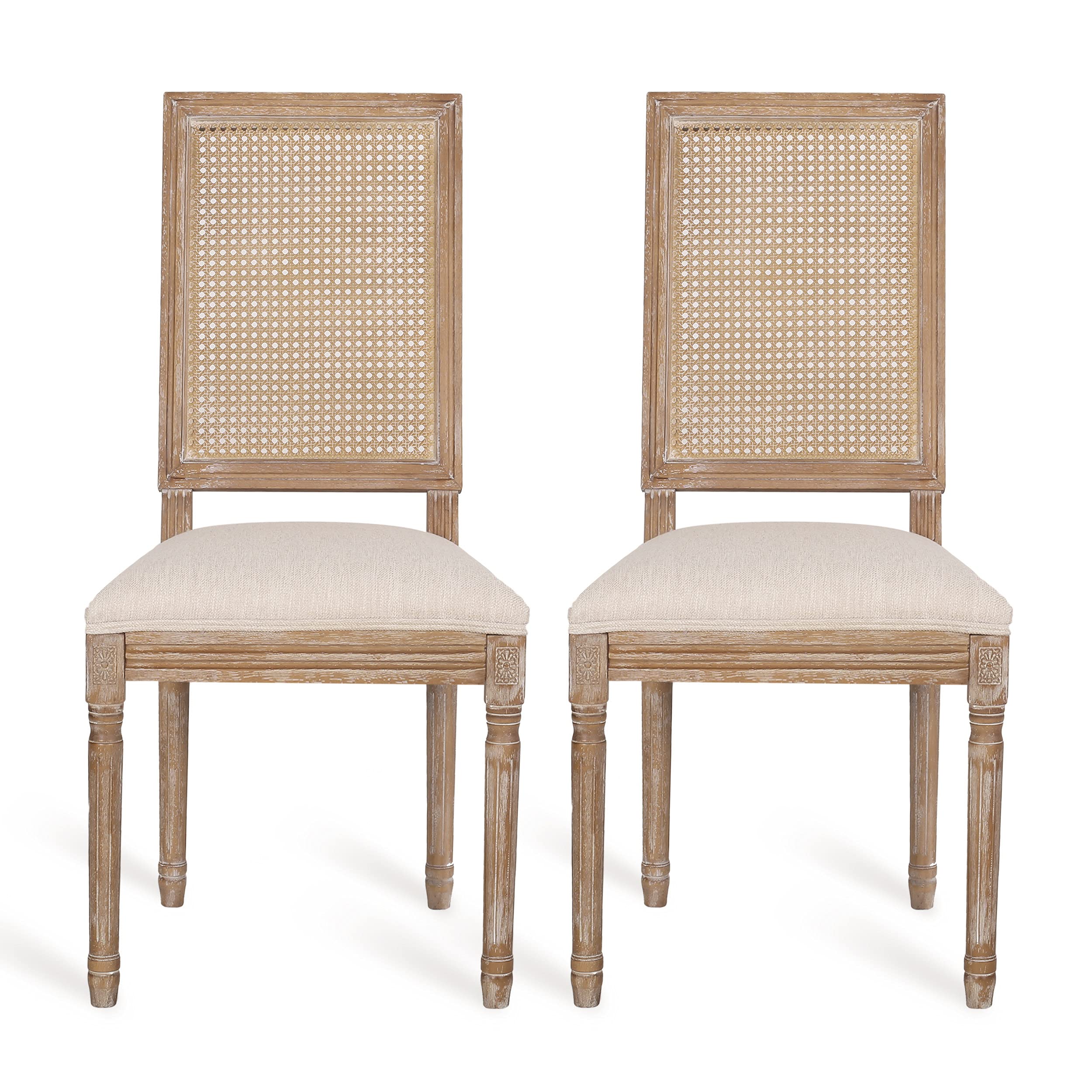 Christopher Knight Home Regina Dining Chair, Wood, Beige + Natural - Thumbnail 3