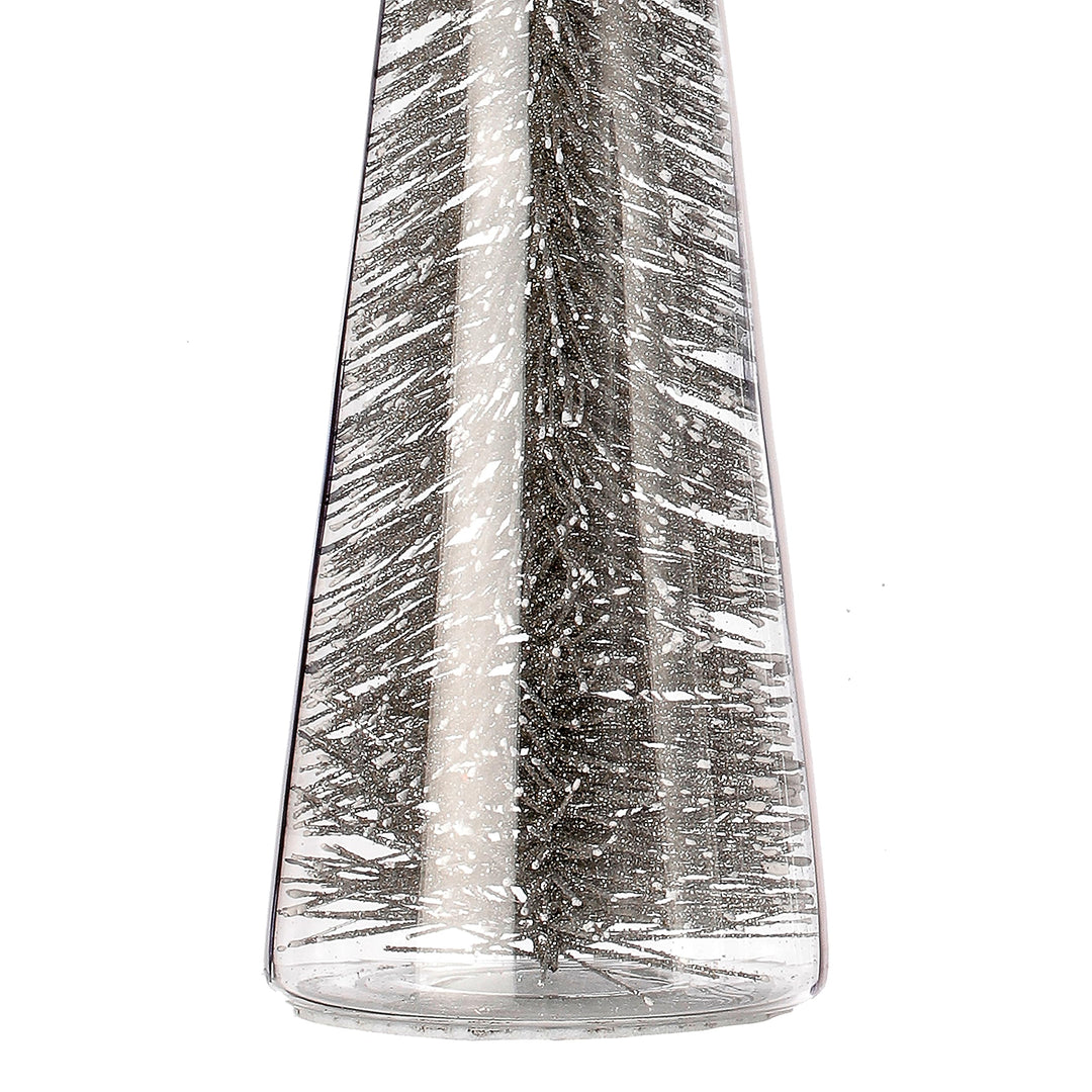 Regency International 7/11/13" Bristle in Glass Tree Set of 3 Silver - Diamond Home USA