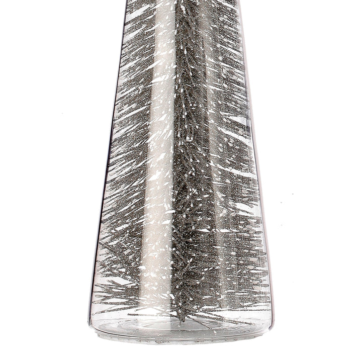 Regency International 7/11/13" Bristle in Glass Tree Set of 3 Silver - Diamond Home USA