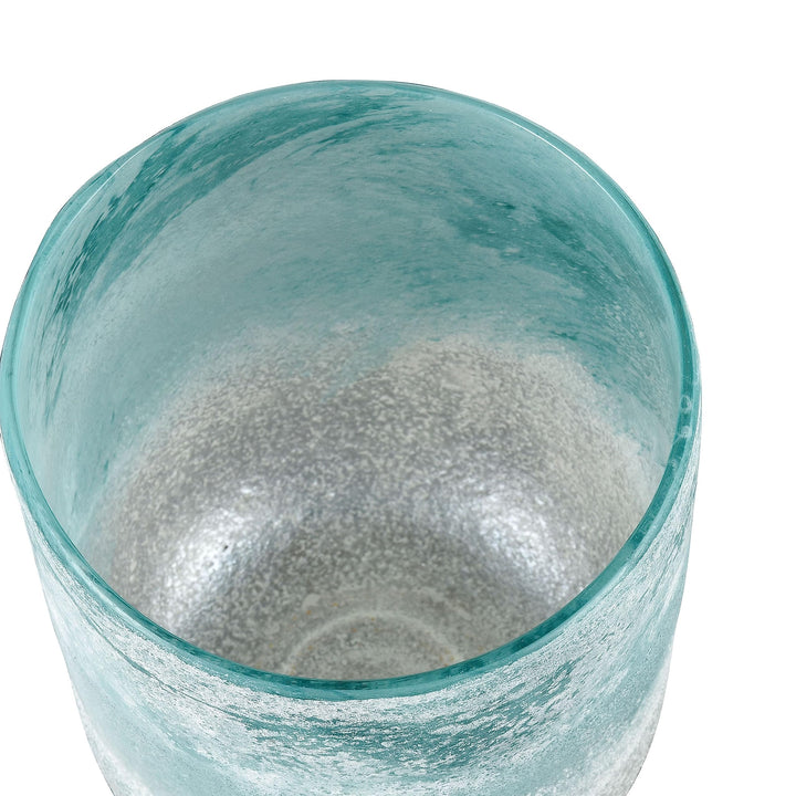 Vase Small Blue Transitional Glass - Diamond Home USA