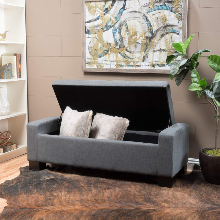 Christopher Knight Home Guernsey Fabric Storage Ottoman