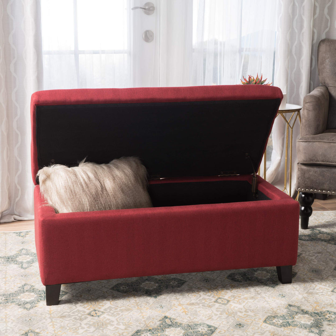 Christopher Knight Home Breanna Fabric Storage Ottoman Dark