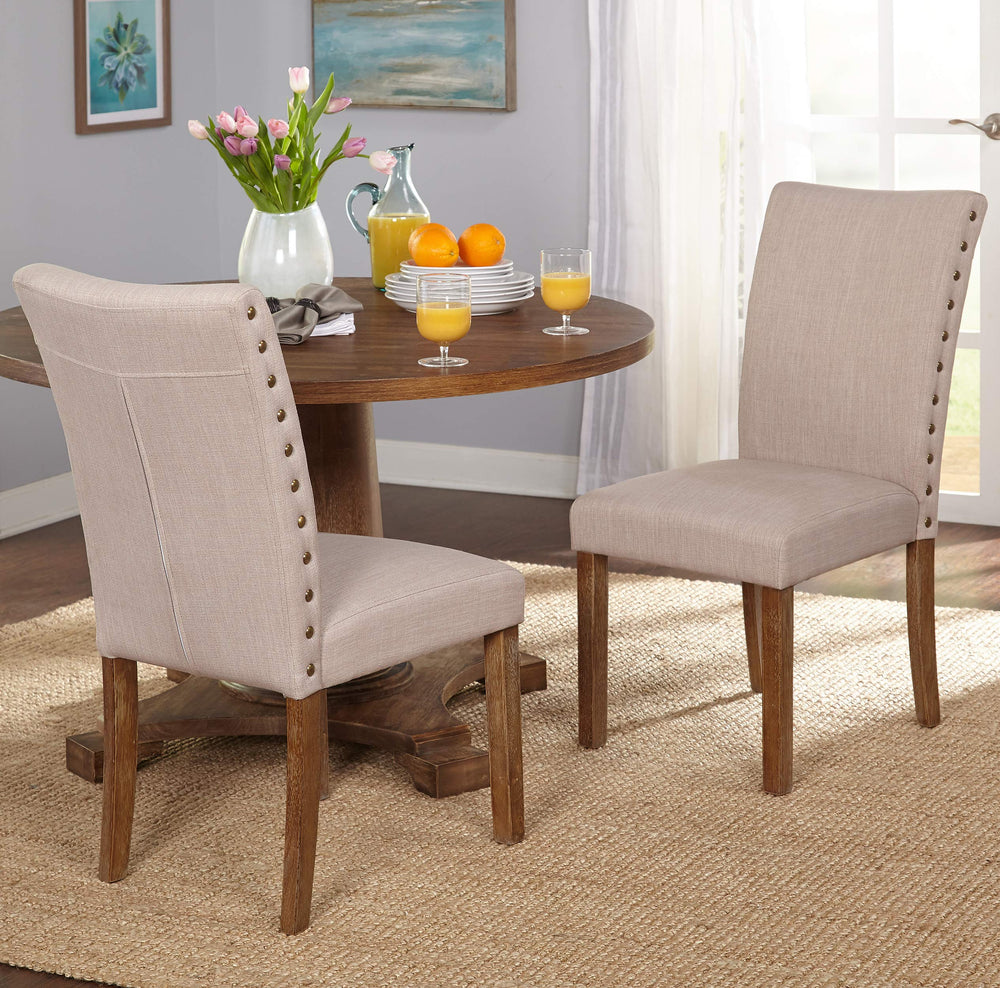 Target Marketing Systems Artwood Upholstered Dining Chair with Nailhead Trim Set - Diamond Home USA