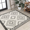 JONATHAN Y MOH200A-6SQ Amir Moroccan Beni Souk Indoor Area Rug Bohemian 6' Square - Cream/Black