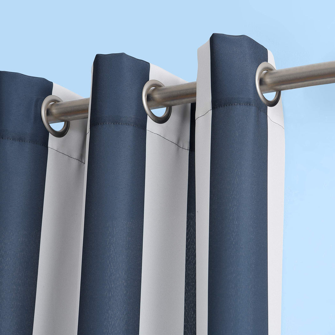 Sun Zero Valencia Cabana Stripe Indoor/ Outdoor Curtain Panel