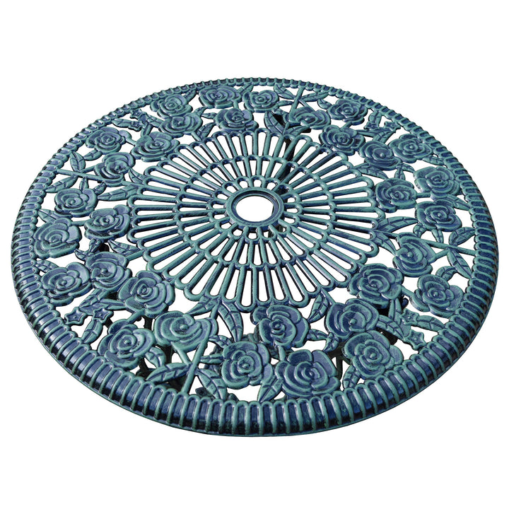 Oakland Living Cast Aluminum Conversation Metal Antique 3 Piece Patio Rose - Diamond Home USA