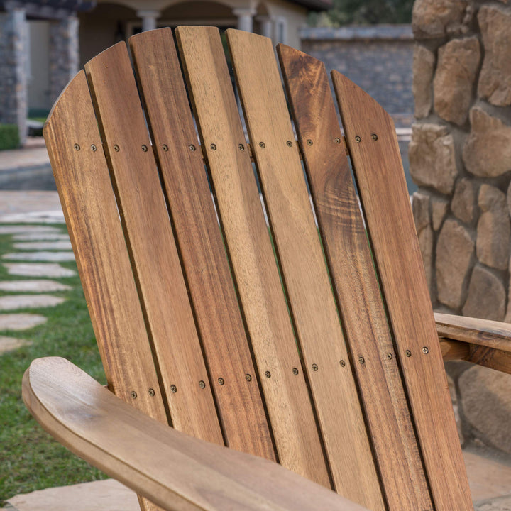 Christopher Knight Home Malibu Outdoor Acacia Wood Adirondack Rocking Chairs Brown - Diamond Home USA