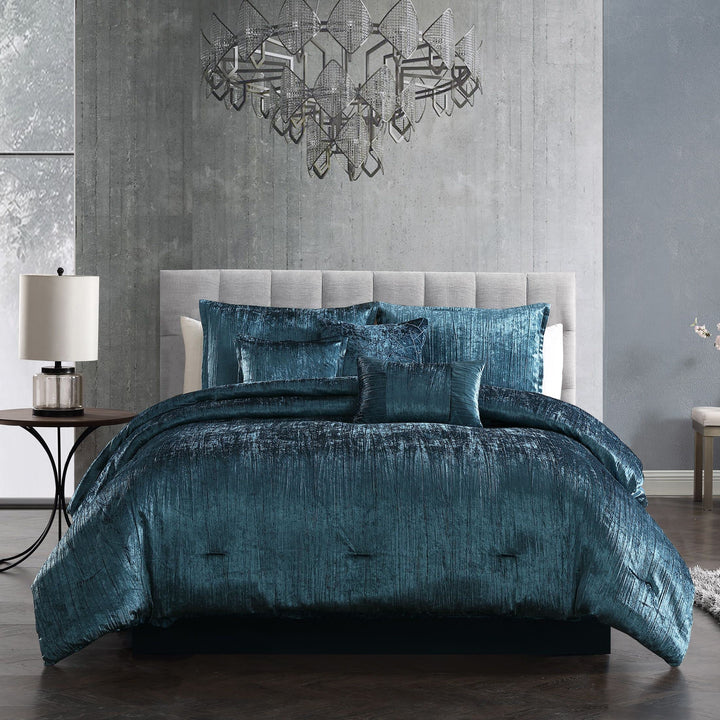 Riverbrook Home Turin Comforter Set Queen Blue 7-Piece Set Blue - Queen