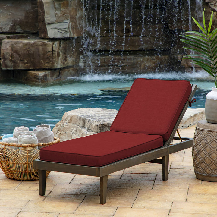 Arden Selections ProFoam Essentials Outdoor Chaise Lounge Cushion 72 x 21 Classic