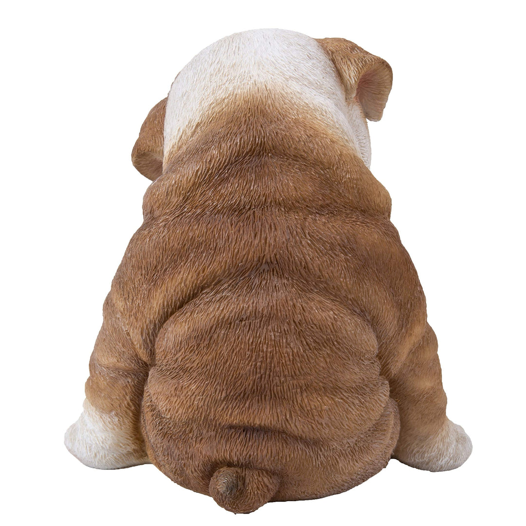 Sitting Sleepy Bulldog Puppy Statue Polyresin - Diamond Home USA