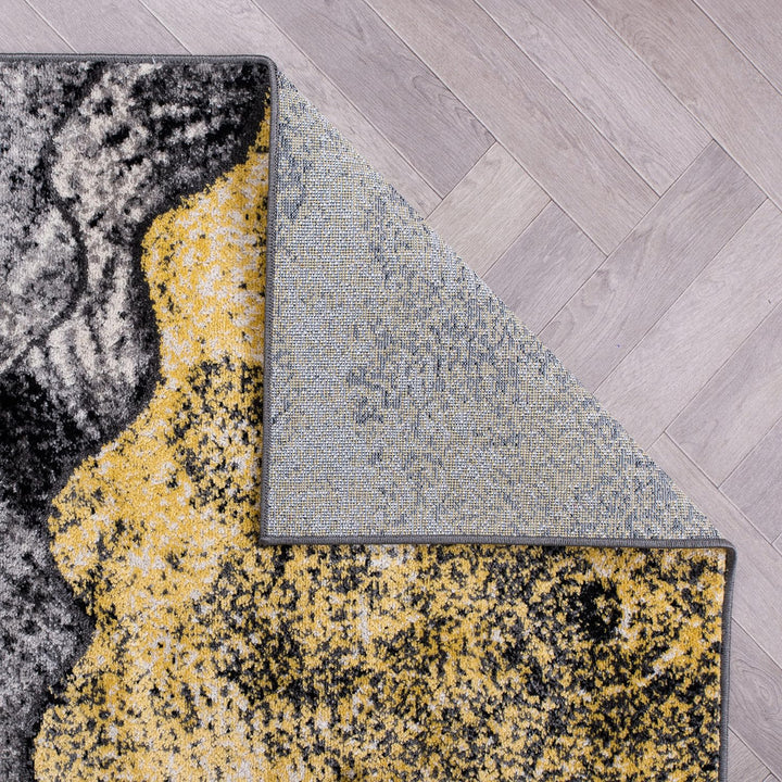 Rugshop Contemporary Floral Design Non Shedding Soft Ideal for Living room 7' 10" x 10' - Yellow - Diamond Home USA