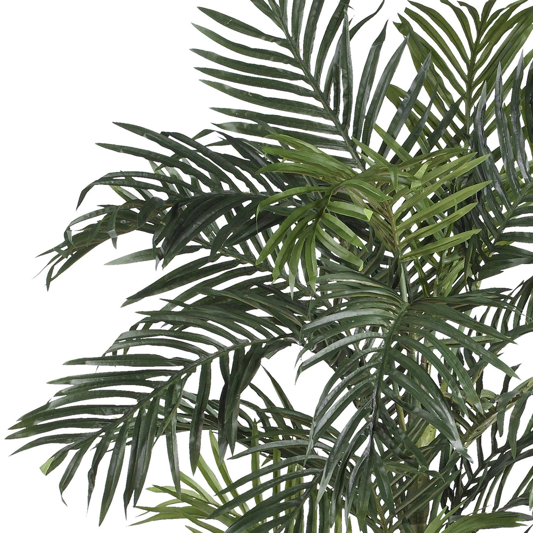Nearly Natural 6.5FT Artificial Golden Cane Palm Tree Fake Palm Tree with - Diamond Home USA