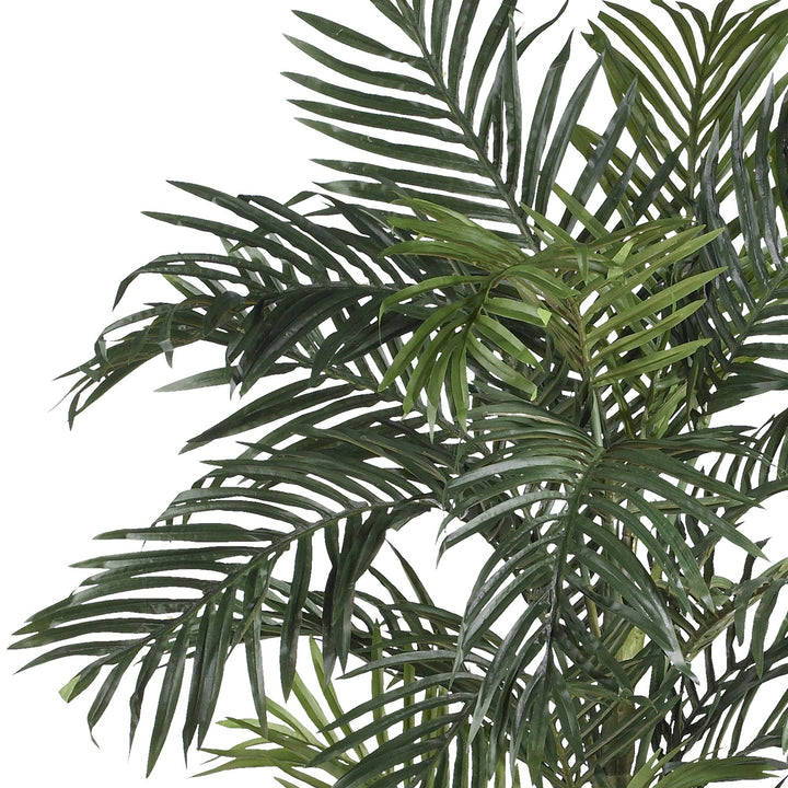 Nearly Natural 6.5FT Artificial Golden Cane Palm Tree Fake Palm Tree with - Diamond Home USA