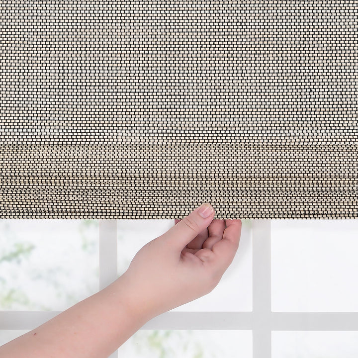 Eclipse Bamboo Roman Shades for Windows Semi-Privacy Light-Filtering