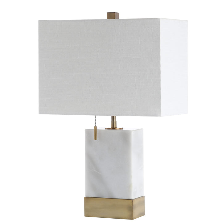 22.5" Marble/Iron Gold Modern Console Led Table Lamp White White Bohemian - Diamond Home USA