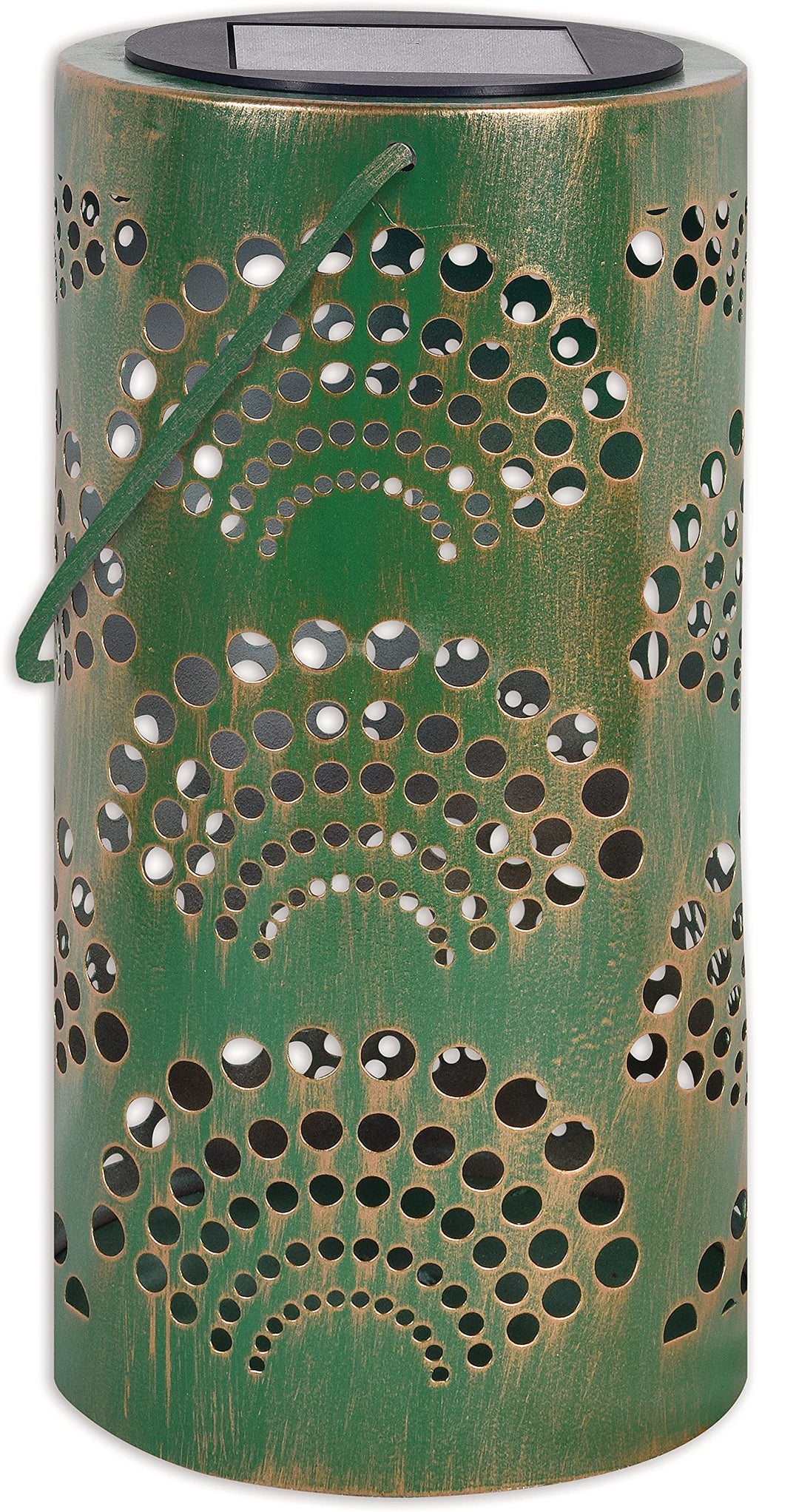 Sunset Vista Designs Solar Collection-Hanging Metal Lantern with Light 9-Inch