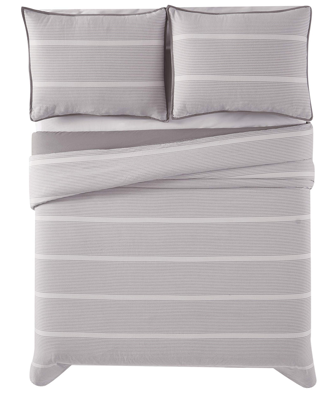 Brooklyn Loom - 3-Piece King Comforter and Sham Set - Niari Yarn Dye Stripe - Diamond Home USA
