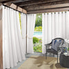 Sun Zero Marina Indoor/Outdoor UV Protectant Energy Efficient Grommet Curtain White - 54 x 84