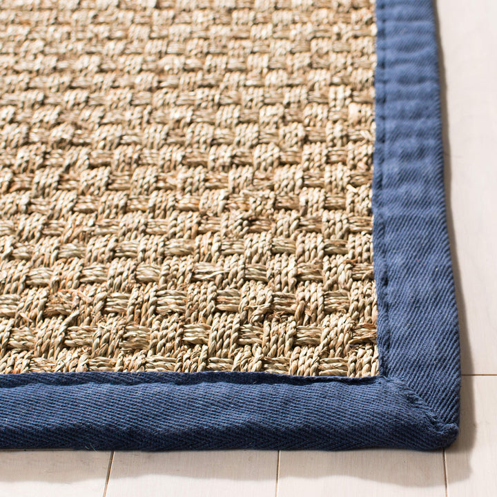 SAFAVIEH Natural Fiber Collection Runner Rug - 2'6" x 8' Natural & lue order - Diamond Home USA