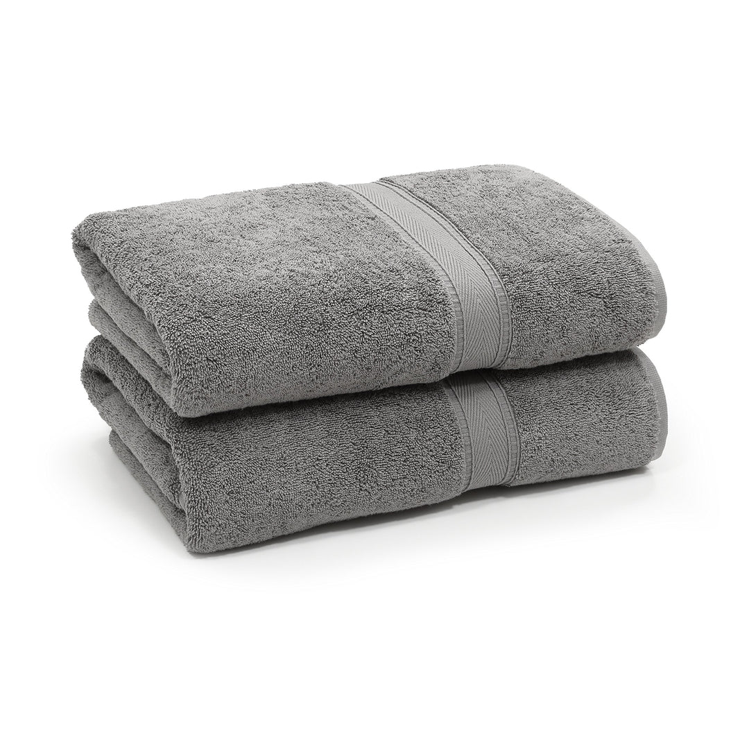 Linum Home Textiles SN96-2BT Bath Towel Dark Grey Charcoal - Diamond Home USA