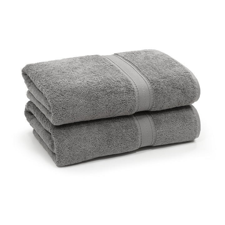 Linum Home Textiles SN96-2BT Bath Towel Dark Grey Charcoal - Diamond Home USA